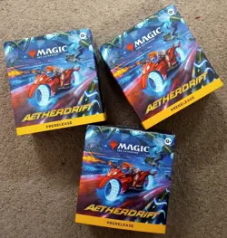MAGIC THE GATHERING AETHERDRIFT PRERELEASE KIT PACK LOT OF 3 FREE SHIPPING - Image 1