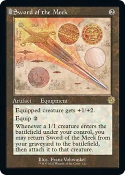 Sword of the Meek (Schematic) 122 NM Foil The Brothers' War: Retro Frame Arti... - Image 1