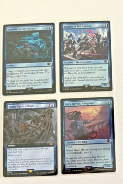 MTG Lord of the Rings LTR #0350 Borne Upon a Wind RARE Borderless - Image 1