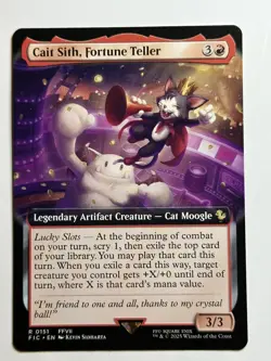 Cait Sith, Fortune Teller (Extended Art) Commander: FINAL FANTASY 151 Regular MT - Image 1