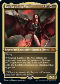 MTG Kaalia of the Vast - Foil Etched, Light Play, English Double Masters 2022 - Image 1