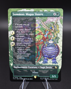 Summon: Magus Sisters (Borderless) Commander: Final Fantasy #200 Rare - Image 1
