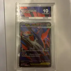 2025 POKEMON MEGA EVOLUTION MEGA LATIAS EX 163/132 ULTRA RARE ACE 10 - Image 1