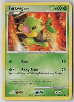 Turtwig 101/127 Pokemon Platinum TCG Common Card Moderately Played (MP) 1 - Image 1