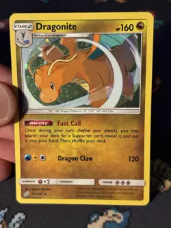 Pokemon Cards Dragonite 119/181 Cosmos Holo Promo Team Up - (LP) #2 - Image 2