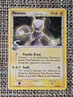 Pokemon Mewtwo Delta Species 24/110 EX Holon Phantoms English NM/LP - Image 1