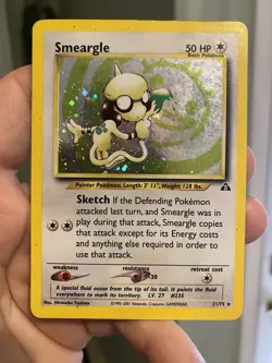 Smeargle 11/75 - Neo Discovery Holo Pokemon Card Vintage WOTC HP - Image 1