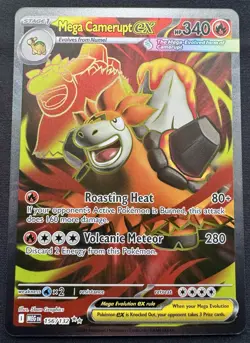 Mega Camerupt ex 156/132 Pokemon Mega Evolution Holo Full Art Ultra Rare - Image 1