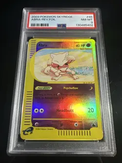 2003 Pokemon Skyridge #46 Abra-Reverse Foil PSA 8 - Image 1