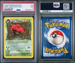 2000 Pokemon Rocket DARK VILEPLUME HOLO 1st Edition 13/82 PSA 7 NM SWIRL Fresh! - Image 3