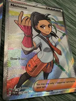 Pokemon TCG Nemona Paldean Fates Full Art Trainer 2 Card Lot NM - Image 3