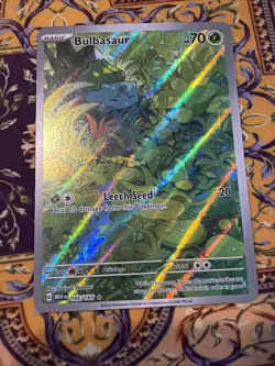 2023 Pokemon SV 151 MEW EN Bulbasaur #166/165 Full Art Illustration Rare English - Image 1