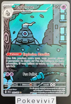 Carte Pokemon TERACLOPE 069/064 Holo Secrete EV6.5 Fable Nebuleuse SFA FR NEUF - Image 1