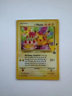 Pokemon TCG Birthday Pikachu Promo 24 - Celebrations 25th Anniversary Set NM - Image 1