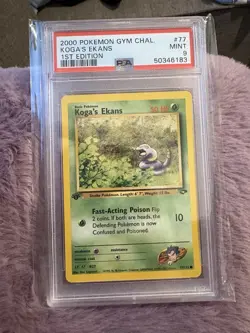 Pokemon 1st Edition Ekans & Koga’s Ekans PSA 10 & 9 Fossil/Gym Challenge - Image 3