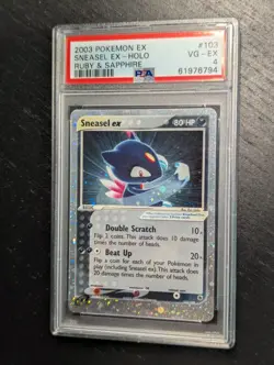 Pokemon TCG 🎍 Sneasel EX Holo 103/109 EX Ruby And Sapphire 💢 PSA 4 - LOW POP - Image 2