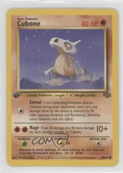 Cubone 1st Ed. Pokemon Jungle #50 1999 - Image 1