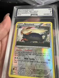 2012 Pokemon BW - Boundaries Crossed - Stoutland Reverse Holo #122 Graded AGS 7 - Image 3