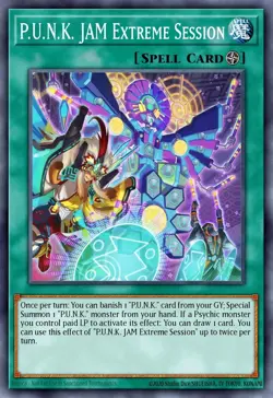 BLMM-EN080 "P.U.N.K. JAM Extreme Session"Emblazoned Ultra Rare YuGiOh! NEW - Image 1