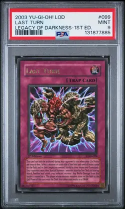2003 Yu-Gi-Oh! Last Turn Legacy of Darkness LOD 1st Edition Ultra Rare PSA 9 - Image 1