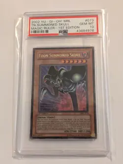 2002 Yugioh Toon Summoned Skull MRL 1st Edition PSA 10 - Image 1