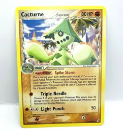 Cacturne 15/100 Rare EX Crystal Guardians Pokemon Card - Image 1