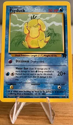 Psyduck #54 Non-Holographic Pokemon Card Near Mint 65/82 Common Team Rocket 2000 - Image 3