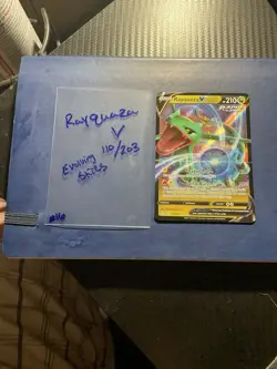 Pokemon TCG Rayquaza VMAX Holo Ultra Rare Card Evolving Skies 111/203 NM - Image 1