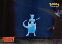 INTRODUCTIONS #21 - BLUE Logo SILVER HOLO - MEWTWO SB - TOPPS POKEMON CARD NM/LP - Image 1