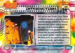 INTRODUCTIONS #21 - BLUE Logo SILVER HOLO - MEWTWO SB - TOPPS POKEMON CARD NM/LP - Image 2