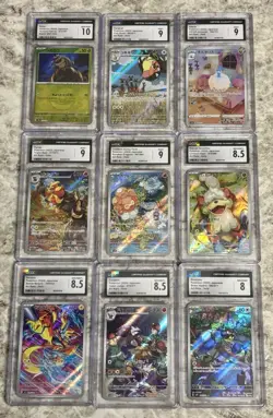 Pokemon Japanese Illustration Art Rare/AR CGC Graded Card Lot of 9 - Image 1
