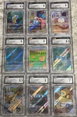 Pokemon Japanese Illustration Art Rare/AR CGC Graded Card Lot of 9 - Image 1