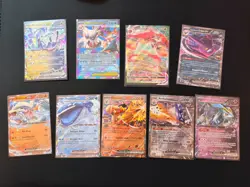 Lot of 9 Pokemon EX and VMAX cards (Obeetle VMAX 021, Blaziken EX 024, Etc) - Image 1