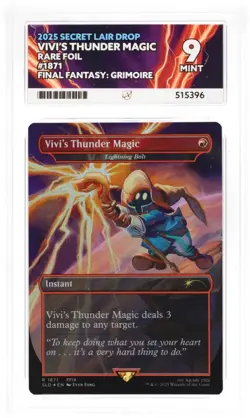 Vivi's Thunder Magic R 1871 - MTG Final Fantasy Grimoire Secret Lair Drop ACE 9 - Image 1