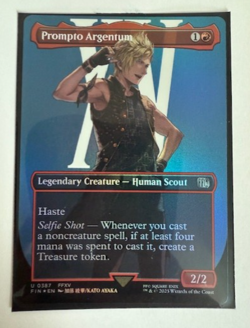 Magic the Gathering: Prompto Argentum (Borderless) (Foil) Final Fantasy Foil NM - Image 1