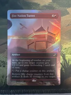 Fire Nation Turret (Borderless) Foil - Avatar: The Last Airbender Magic MTG NM - Image 1