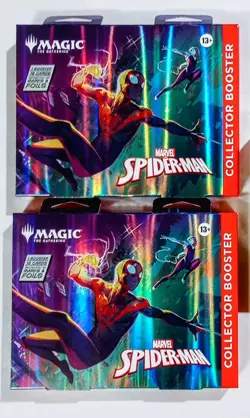 Magic The Gathering Spider Man Omega Collector Booster Lot of 2 - Image 1