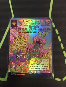 MTG Magic The Gathering Temple Of The False Gold Foil SLC Borderless Secret Lair - Image 1
