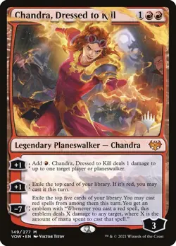 ** Chandra, Dressed to ** [NM] Innistrad: Crimson Vow MTG Red Planeswalker - Image 1