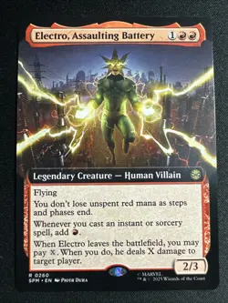 MTG Electro, Assaulting Battery (Extended Art) Marvel's Spider-Man Regular - Image 1