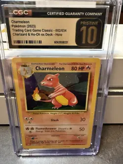 2023 Pokemon Charmeleon 002/034 Trading Card Game Classic Holo Pristine 10! - Image 1
