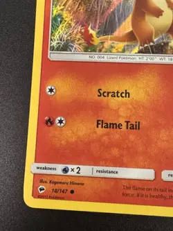 POKEMON TCG CHARMANDER 18/147 HOLOGRAPHIC BURNING SHADOWS - Image 5