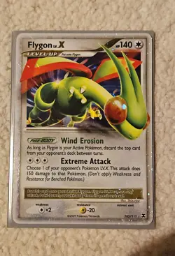 Pokemon Card Flygon Lv.X Ultra Rare Rising Rivals 105/111 HP - Image 1