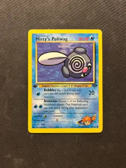 Pokemon TCG Misty's Poliwag 89/132 Gym Challenge 1st Edition! MP Condition! - Image 1