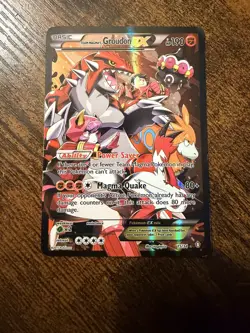 Pokemon TCG Team Magma's Groudon EX 15/34 Double Crisis Holo DAMAGED - Image 1