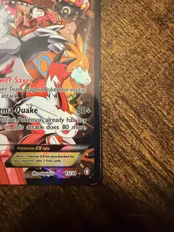 Pokemon TCG Team Magma's Groudon EX 15/34 Double Crisis Holo DAMAGED - Image 3