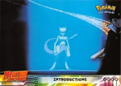 INTRODUCTIONS #21 - BLUE Logo - NON-HOLO - MEWTWO SB - TOPPS POKEMON CARD NM/LP - Image 1