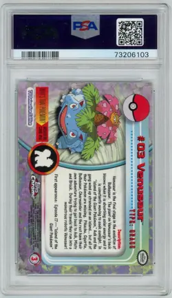 2000 Topps Chrome Pokemon T.V. #3 Venusaur (PSA 8 NM-MT) - Image 2