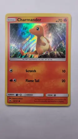 Pokemon SM - Burning Shadows Charmander #18/147 Holo - NM - Image 1