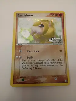Sandshrew 74/109 Stamped Pokemon Holo Rare EX Team Rocket Returns - Image 1